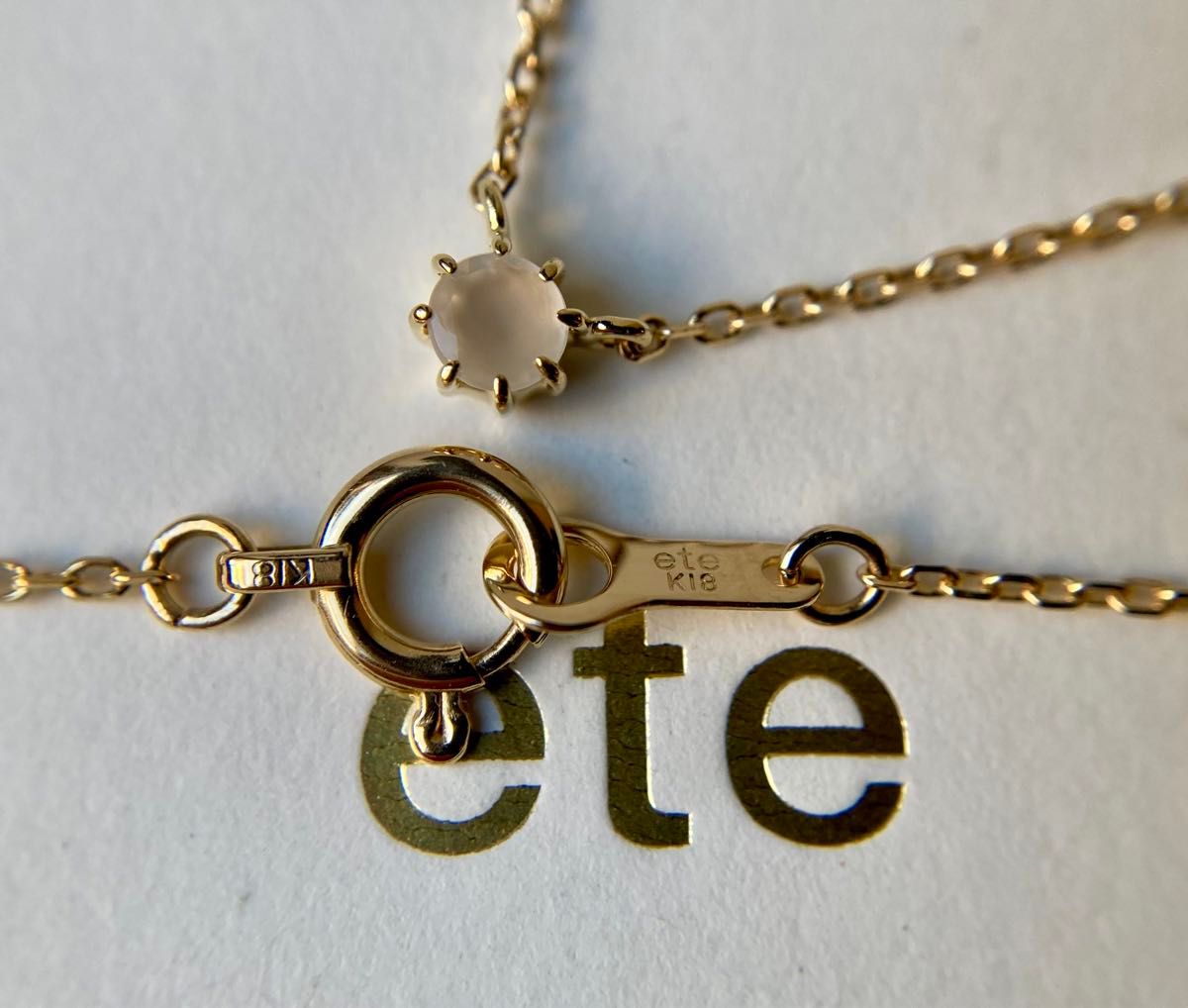クリアランス特別価格】ete エテ 1P ムーンストーン フルール クリアランス特別価格】ete エテ 1P ムーンストーン フルール