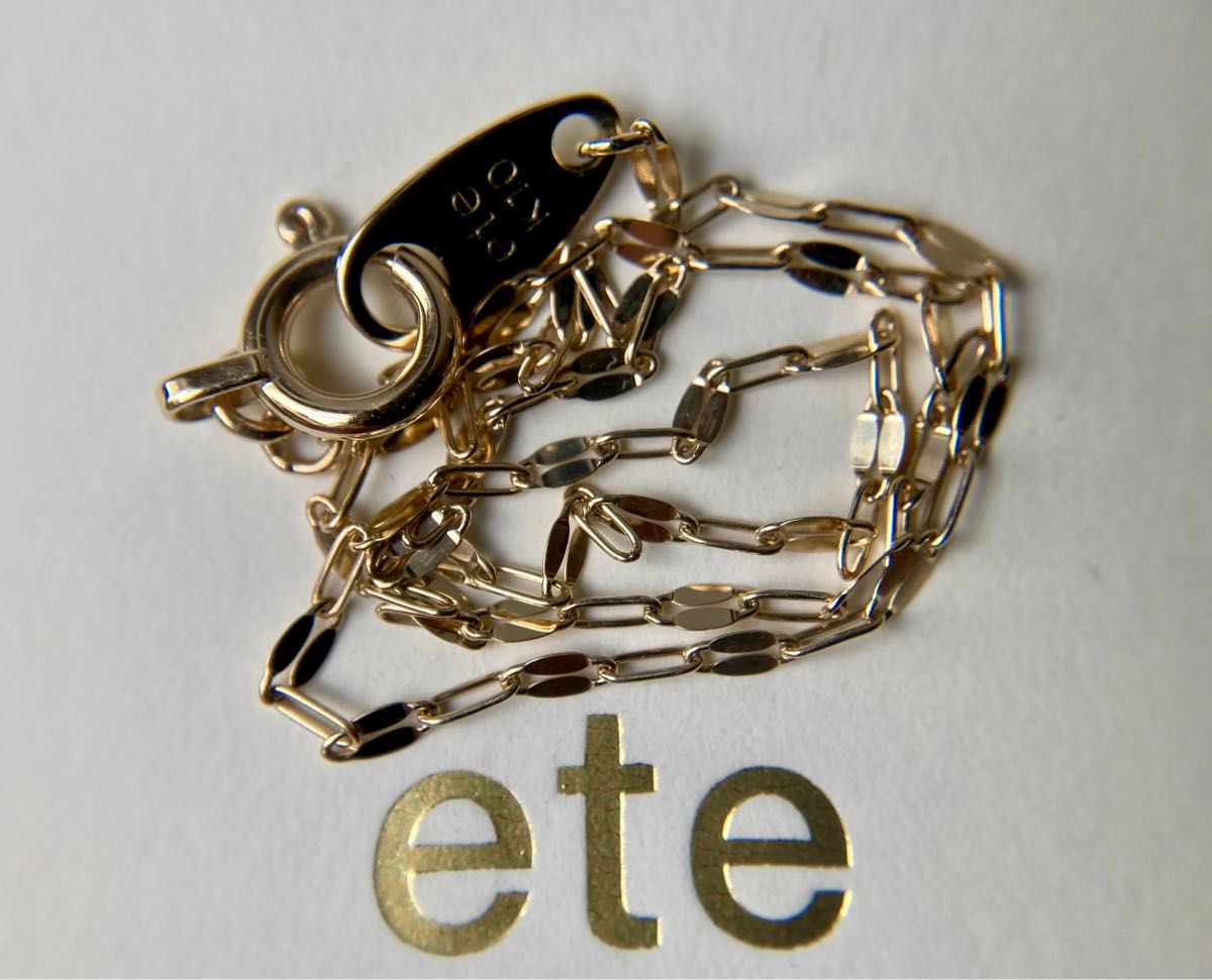 ete エテ 二連チェーン シンプル レイヤード イエローゴールド ete エテ 二連チェーン シンプル レイヤード イエローゴールド