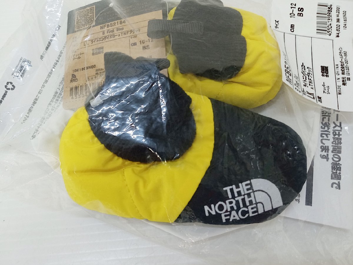 [16A-61-130] 未使用品 THE NORTH FACE ザノースフェイス ベビーシューズ B First Step NFB52184 サイズ10-12㎝ イエロー×ブラックの画像2