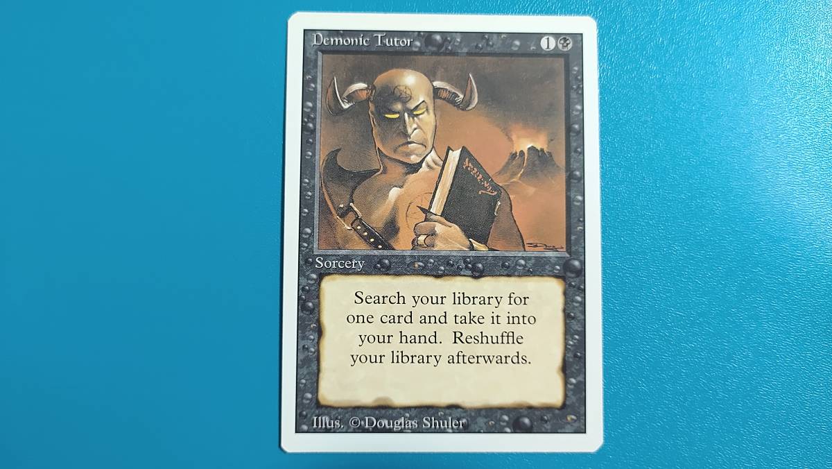 Demonic Tutor 悪魔の教示者 Revised リバイズド MTG マジック・ザ・ギャザリング 英語版_画像1