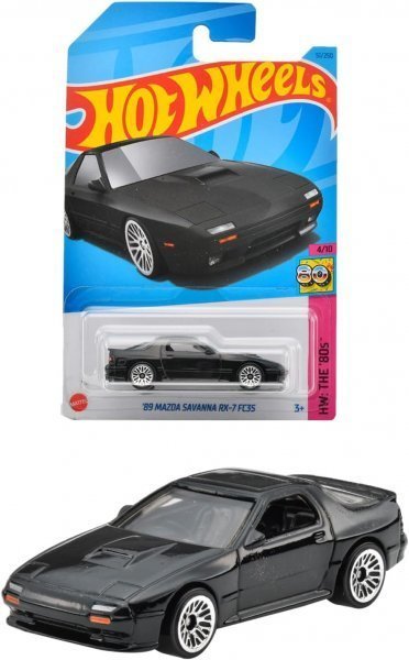 即決☆☆'89 マツダ サバンナ RX-7 FC3S MAZDA SAVANNA RX-7 BLK HW THE '80s ホットウィール Hot Wheels☆の画像4