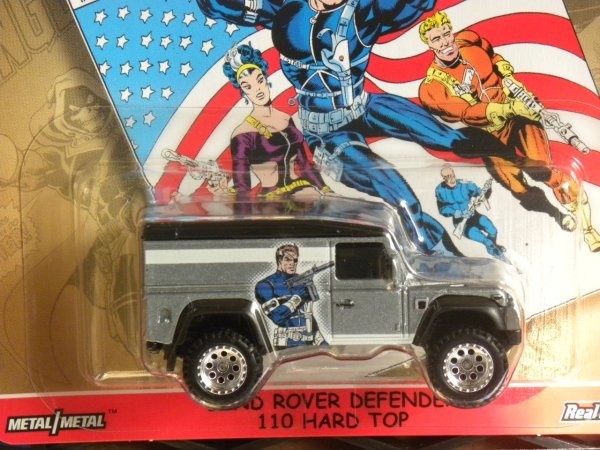 即決☆☆LAND ROVER DEFENDER 110 HARD TOP ランドローバー　MARVEL COMIC ポップカルチャー プレミアムモデル☆ HOT WHEELS☆_画像1