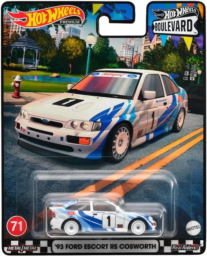 即決☆☆'93 フォード エスコート RS コスワース FORD ESCORT メタルシャーシ リアルライダー ホットウィール Hot Wheelsの画像4