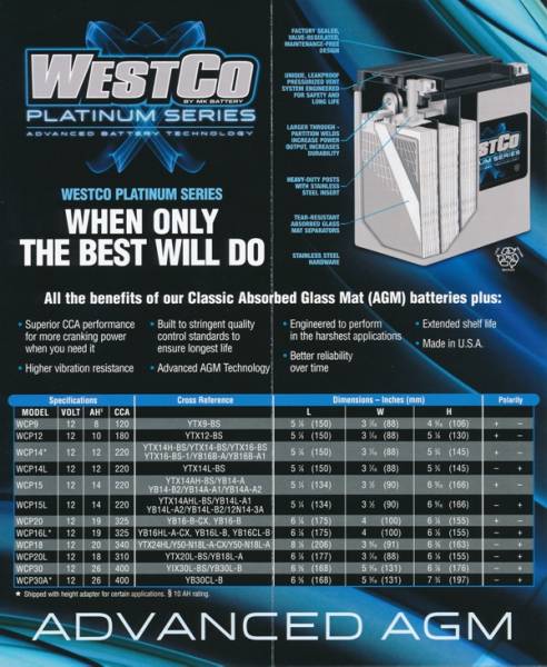 WESTCO WCP20L ユアサYTX20HL-BS　サイズが同じ AGMタイプ製造年月日 2023年11月 現在、販売のバッテリーは黒ケース_画像3