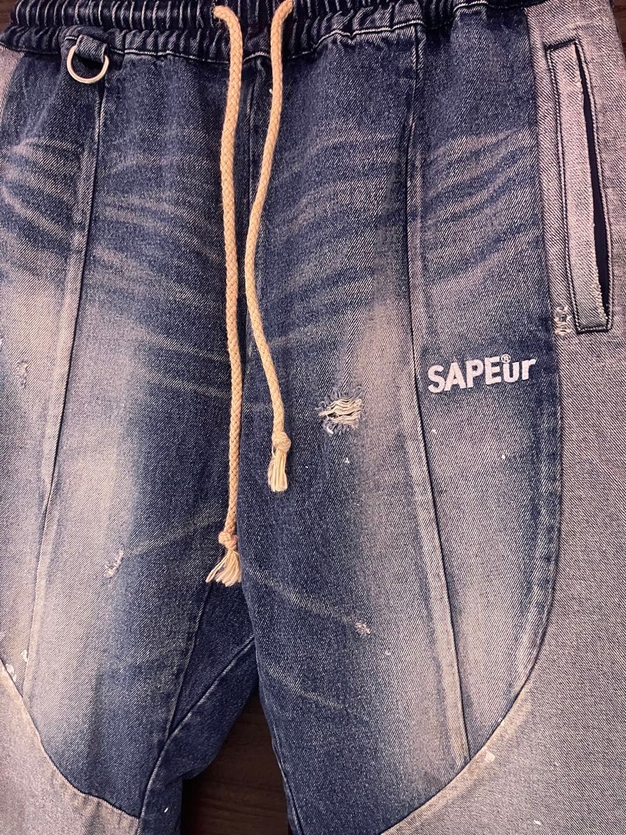 SAPEur サプール ヴィンテージデニムトラックパンツ XL SAPEur サプール ヴィンテージデニムトラックパンツ XL