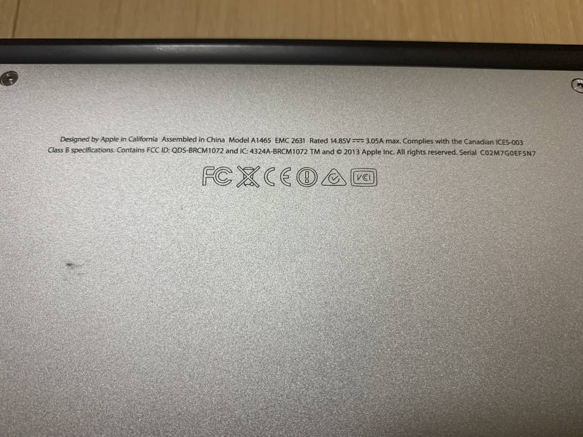 【中古・動作確認品】Apple Macbook Air 11.6インチ a1465 Corei5 1.3GHz メモリ 4GB DDR3 ストレージ 128GB_画像5