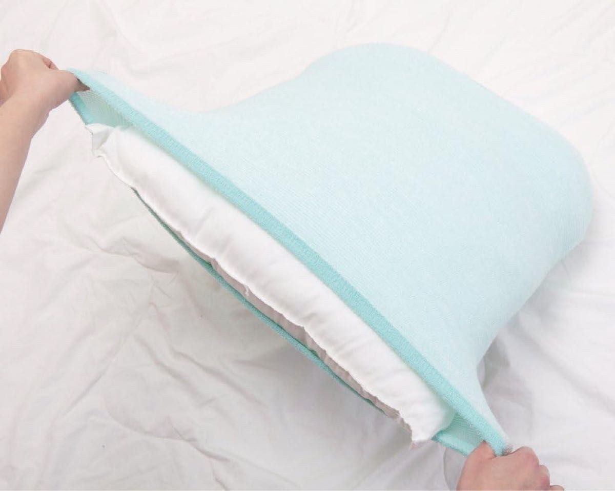【新品未使用】アルファックス ひんやりパイル編みの枕カバー グリーン 緑