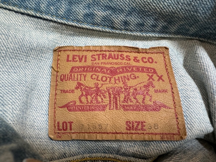 LEVIS 557XX リーバイス 71557 ジージャン93年製　サイズ38 廃盤日本製アンティーク加工_画像5