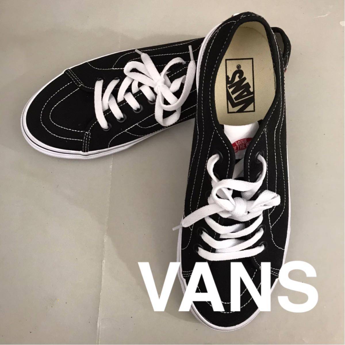 【新品未使用】バンズ VANS ウォルバー スケボー V40CL ＋ DECON ローカット LOW 紐 キャンバス地 スニーカー ブラック 27.5cm @◆