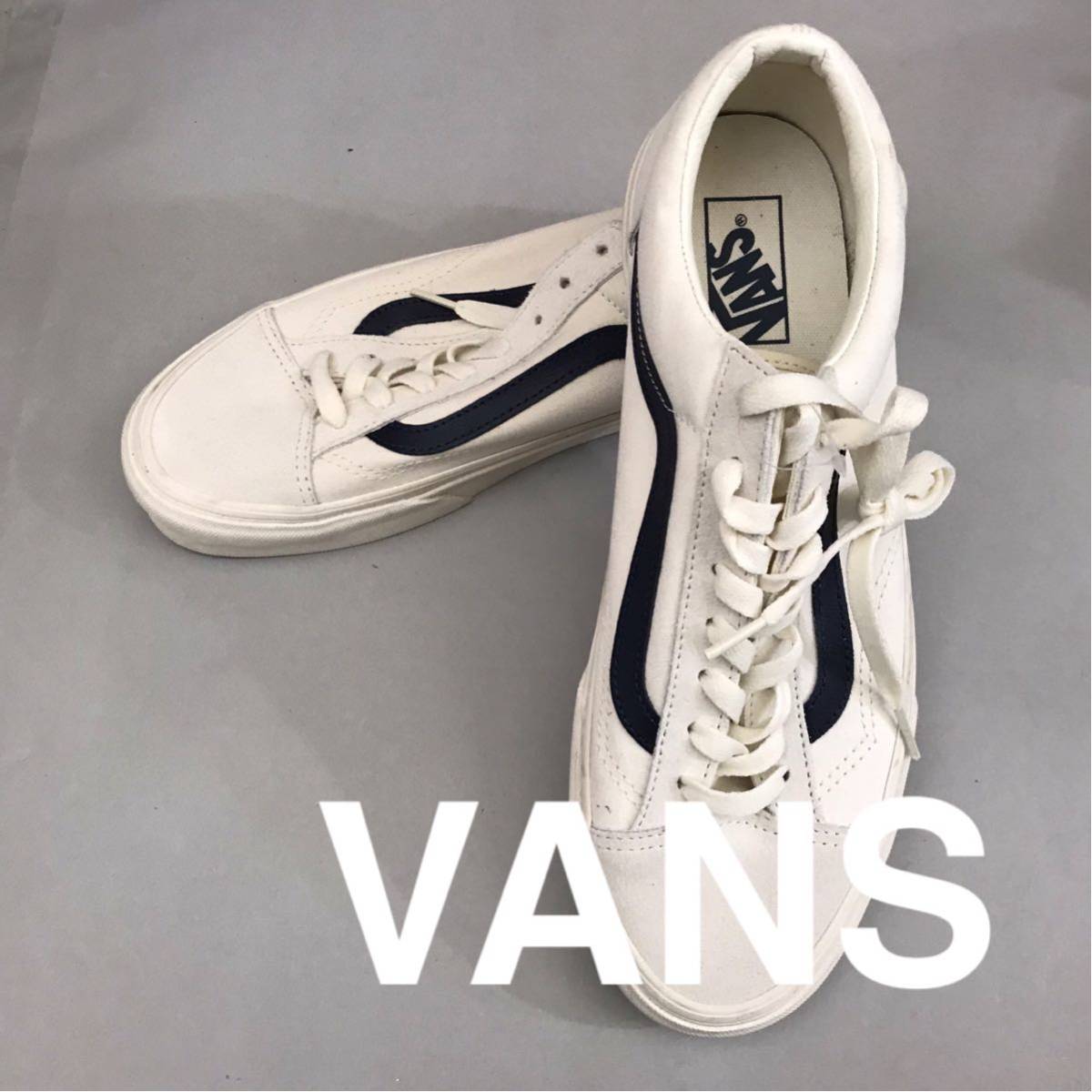 【新品未使用】バンズ VANS スニーカー スウェード キャンバス ジャズストラップ オールドスクール ローカット LOW ホワイト 白 28.0cm @◆