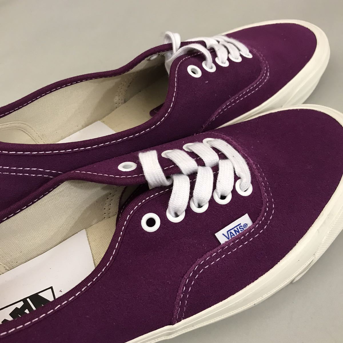 【新品未使用】バンズ VANS オーセンティック ローカット LOW スニーカー OFF THE WALL 靴 紐 シューズ パープル 紫 29.0cm @◆_画像10