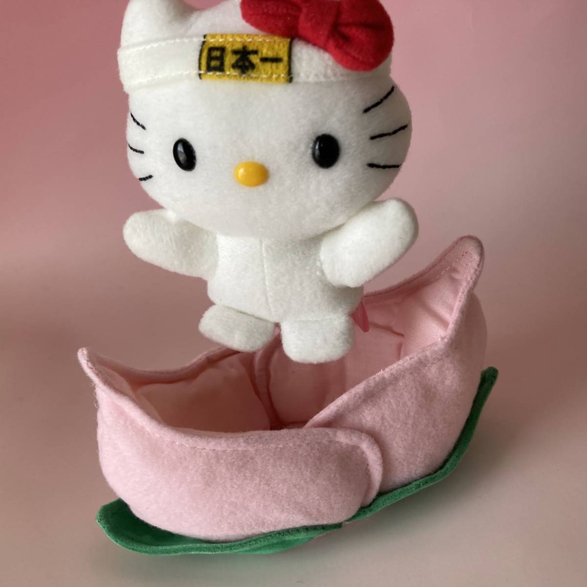 【岡山限定】 ハローキティ( Hello Kitty ) x 桃太郎 ご当地 ぬいぐるみ マスコット ボールチェーン 2002 _画像4