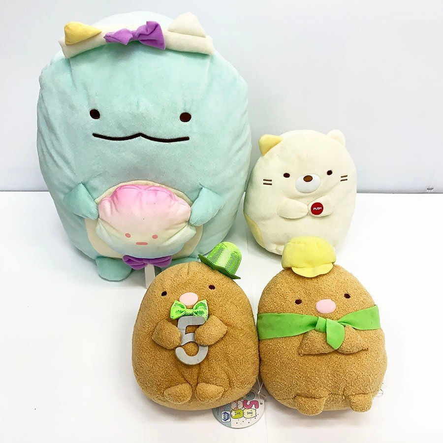 すみっコぐらし ぬいぐるみ 8体セット とかげ 多め とんかつ/ねこ 中古 タグ付き有り [C5050]_画像5