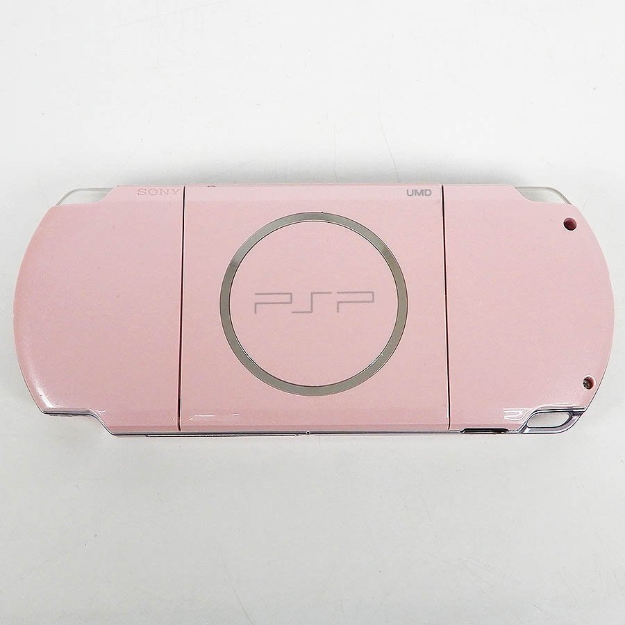 ジャンク品 SONY/ソニー プレイステーションポータブル/PSP-3000 ピンク メモリースティック4GB 充電器 ケース付き◆バッテリー無 [X8371]_画像3
