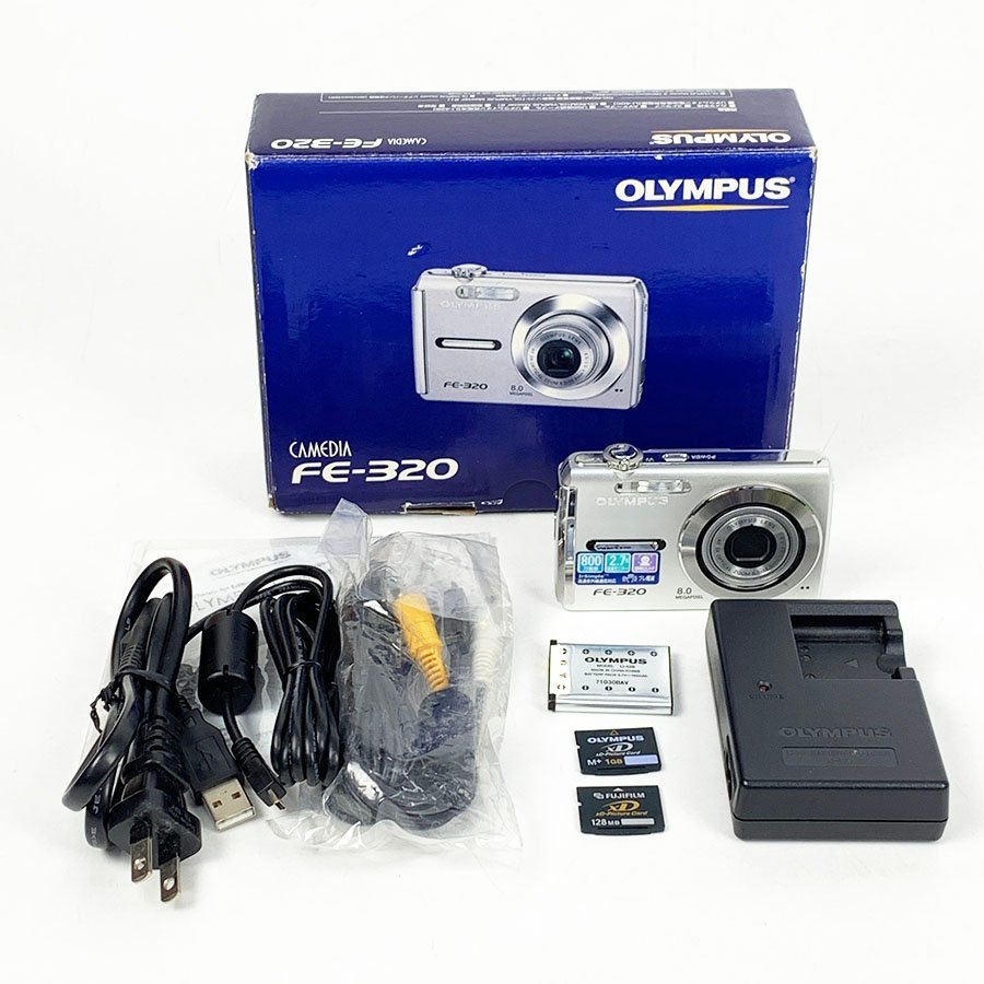 OLYMPUS オリンパス CAMEDIA コンパクトデジタルカメラ FE-320 シルバー [U12118]_画像1