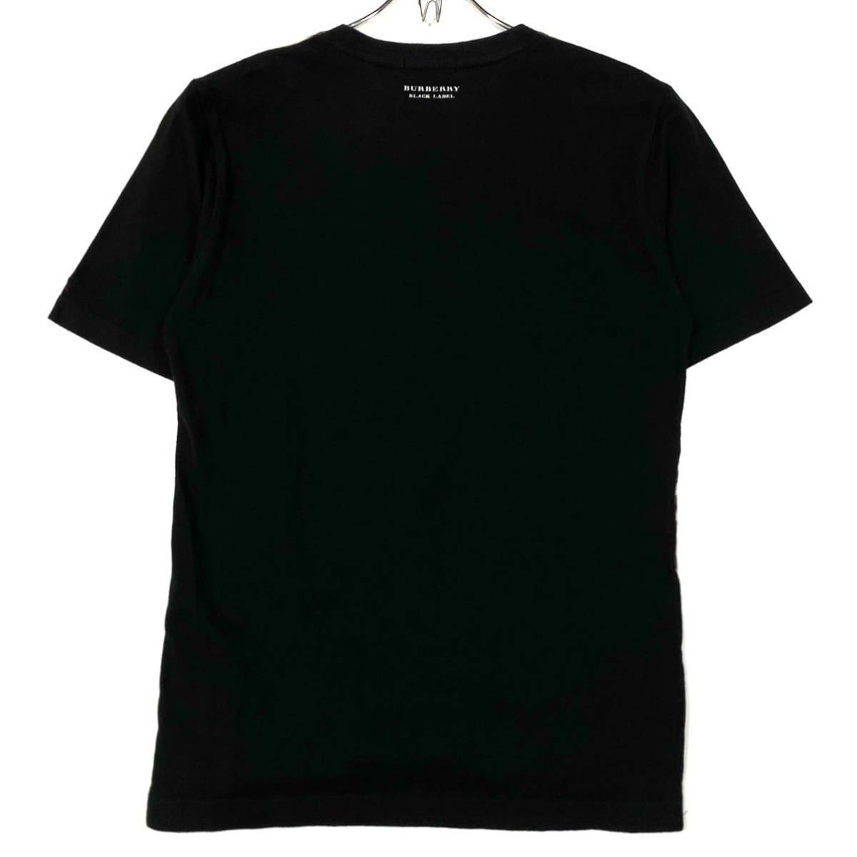 BURBERRY BLACK LABEL(バーバリーブラックレーベル)半袖Tシャツ ノバチェック 刺繍ロゴ メンズ2 ベージュ系/ブラック/他_画像3