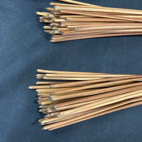 着尺用 伸子 約40cmしんし針 50本 径3cm ローケツ 刷毛 ろうけつ Shinshi Bamboo Dowels Sticks Needles in Tips for Stretching Fabric_画像3