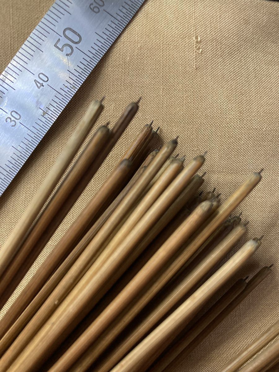 着尺用 伸子 約40cmしんし針 50本 径3cm ローケツ 刷毛 ろうけつ Shinshi Bamboo Dowels Sticks Needles in Tips for Stretching Fabric_画像5