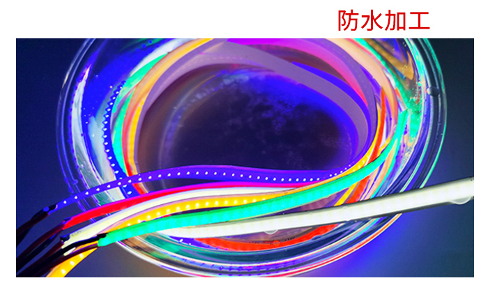 mail service free shipping new model flexible COB LED tape light 180 ream 60cm daylight parts super ultrathin 3mm waterproof cutting possible eye line regular surface luminescence all 7 color 2 ps 