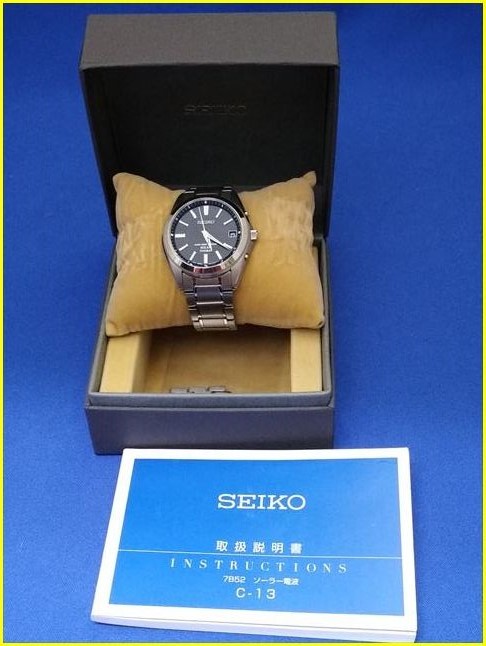 【美品/動作品】 SEIKO セイコー スピリット スマート SBTM217 7B52-0AK0 チタン メンズ 腕時計 ソーラー 電波時計_画像1
