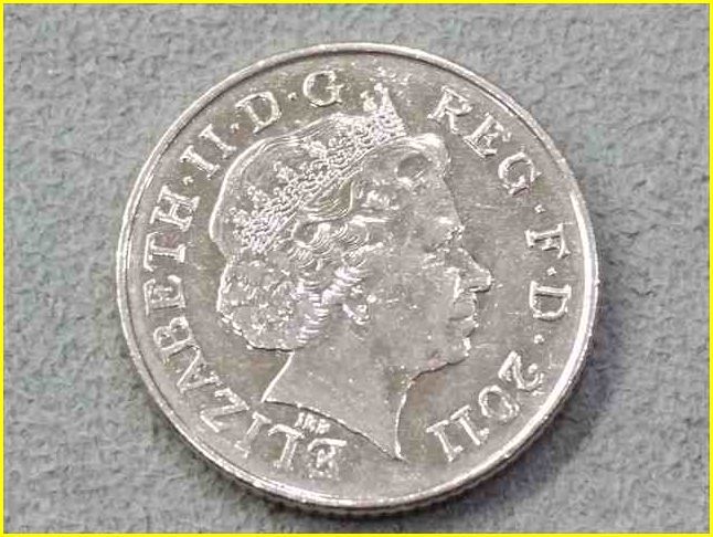 【イギリス 10ペンス 硬貨/2011年】 TEN PENCE/エリザベス2世/コイン_画像4