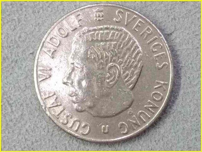 【スウェーデン 1クローナ 硬貨/1970年】 1クローネ/旧硬貨/コイン/古銭/SVERIGE_画像3
