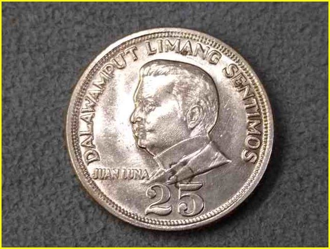 【フィリピン 25センティモ 硬貨/1972年】 TWENTY FIVE SENTIMOS/フアン・ルナ/旧硬貨/コイン_画像2