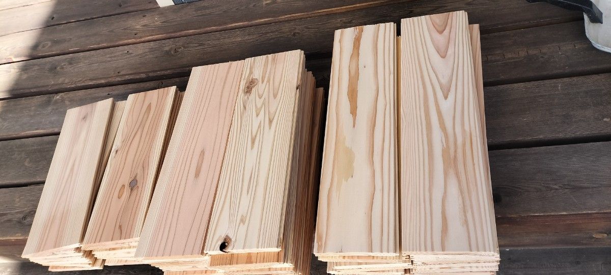 羽目板 無塗装40センチ前後 まとめて dayなど 木材 端材 乾燥材