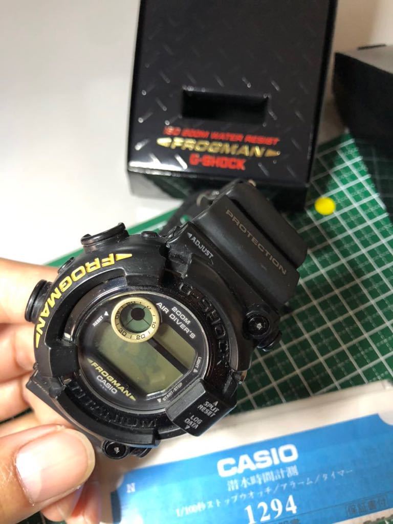 1円スタート・カシオG-SHOCK フロッグマンFROGMAN DW-8200BM-1T MEN IN BLACK メン・イン・ブラック_画像7