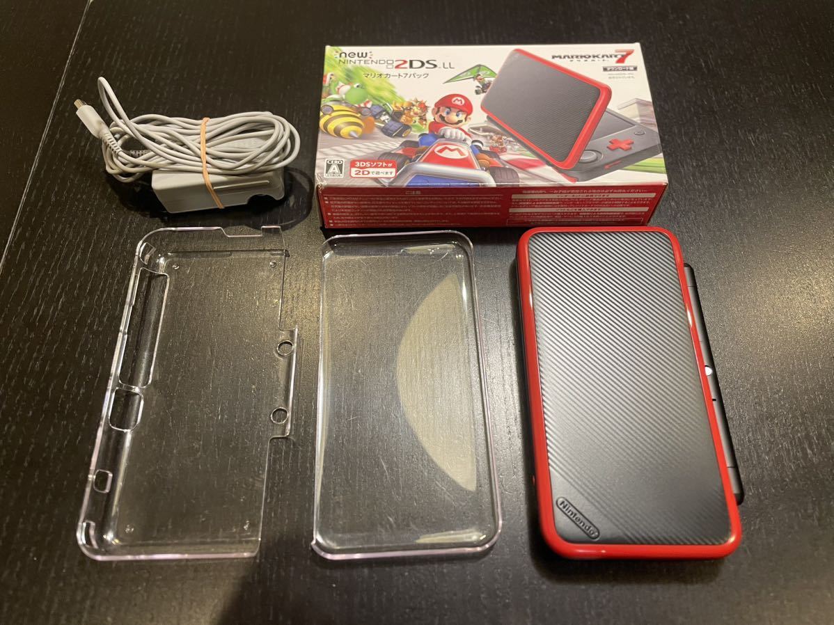 【美品】任天堂 new Nintendo 2DS LL マリオカート7パック ニンテンドー 2DSLL マリオカート 保証書　箱付き_画像2