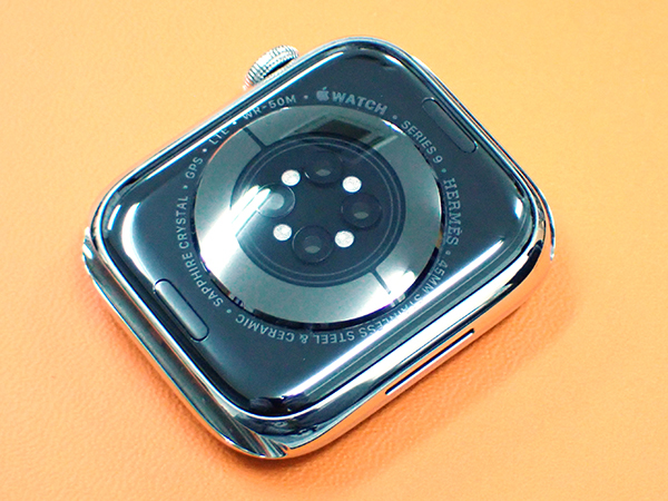 【中古 良品】Apple Watch Hermes Series9 2023年 45mm シルバーステンレススチールケース / キリム シンプルトゥールストラップ(PBA151-1)_画像3