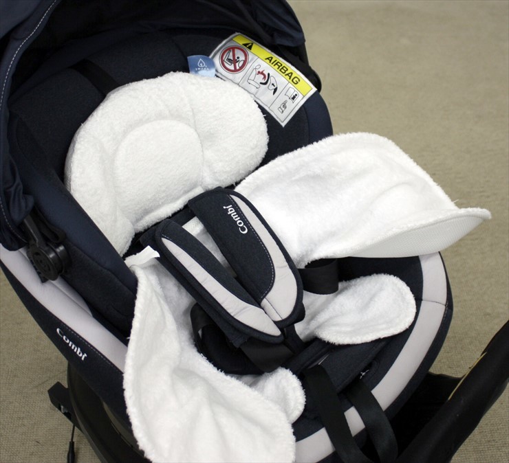送料無料 美品 クルムーヴ スマート ISOFIX エッグショック JJ-800 ネイビー 最上位モデル 新生児可 クリーニング済の画像4
