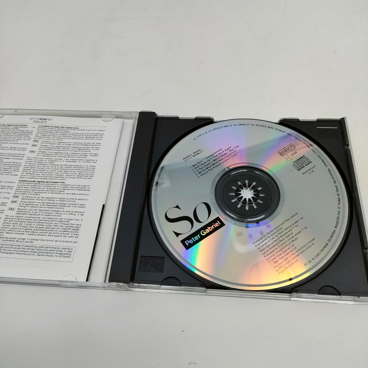 【輸入盤】ＳＯ／ピーター・ガブリエル CD 即決　送料込み　Peter Gabriel