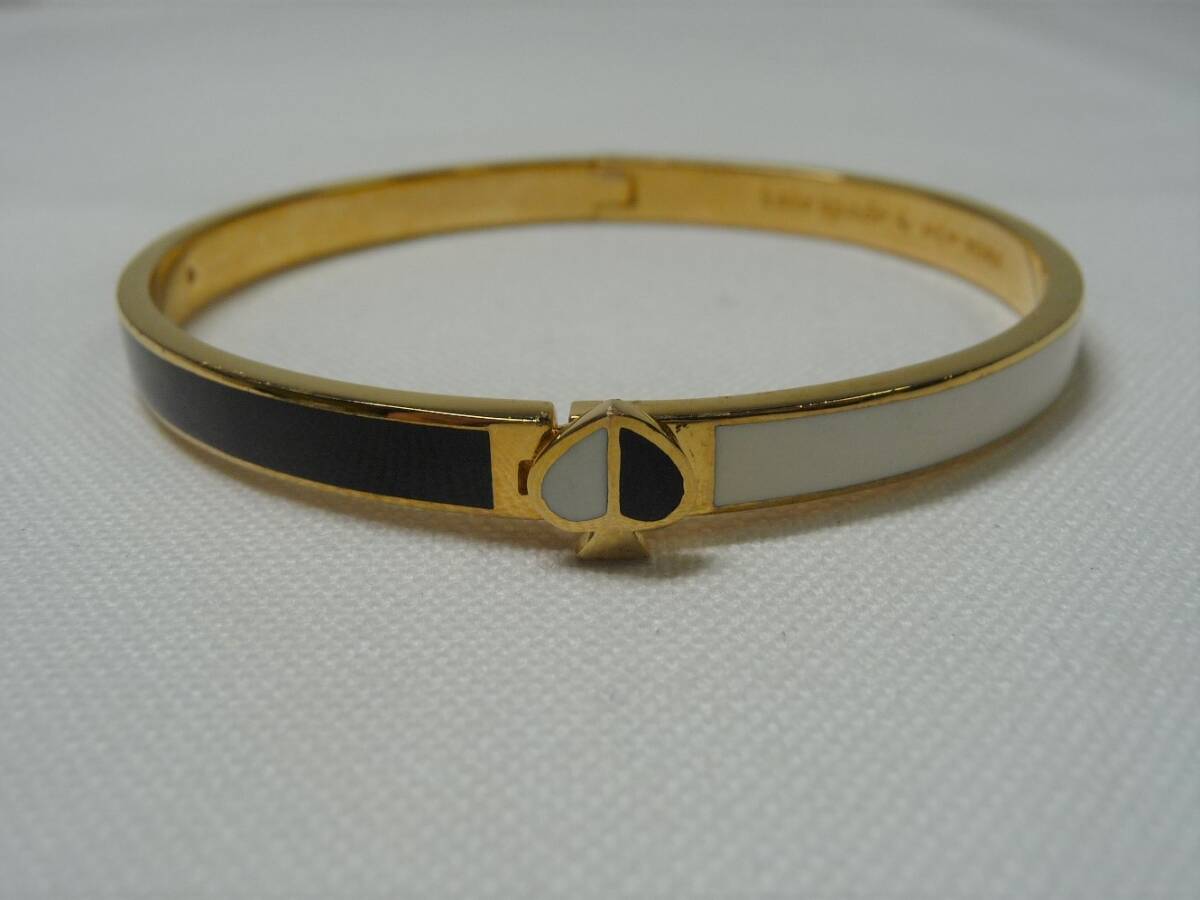 #Kate Spade Kate Spade bangle Gold color enamel black white #