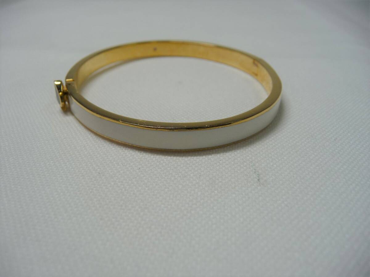 #Kate Spade Kate Spade bangle Gold color enamel black white #