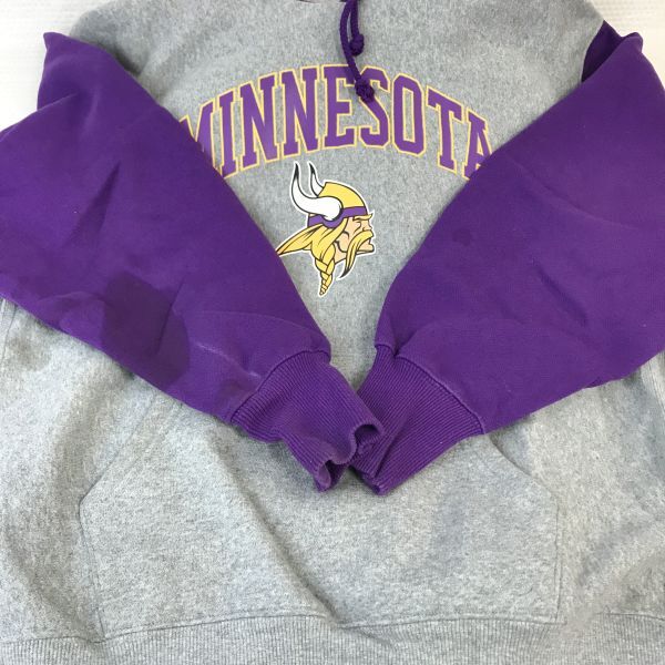 JAPAN LIMITED！GU x NFL TEAM APPAREL★Minnesota Vikings/バイキングス/パーカー【men's-L/purple×gray】アメフト/hoodie/Tops◆BH557_画像9