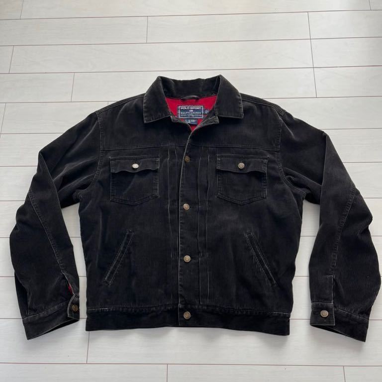 レア 90s ラルフローレン バックルバック ブラック コーデュロイ レア 90s ラルフローレン バックルバック ブラック コーデュロイ