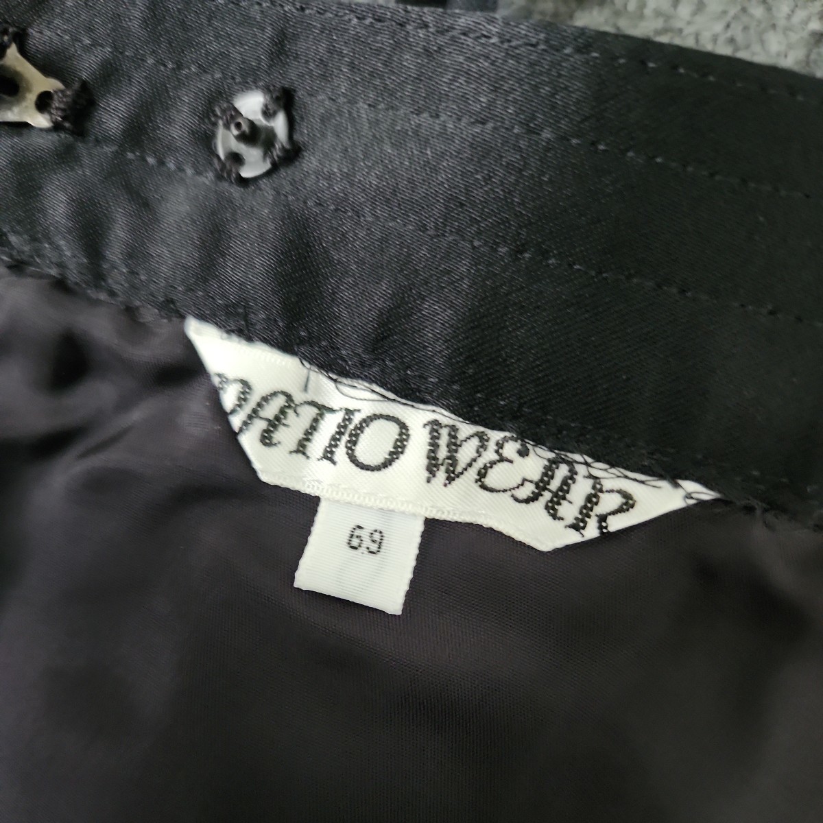 PATIO WEAR パティオウェア レディース サイズ69 スカート 黒 ブラック 上品お洒落な黒のスカート_画像6