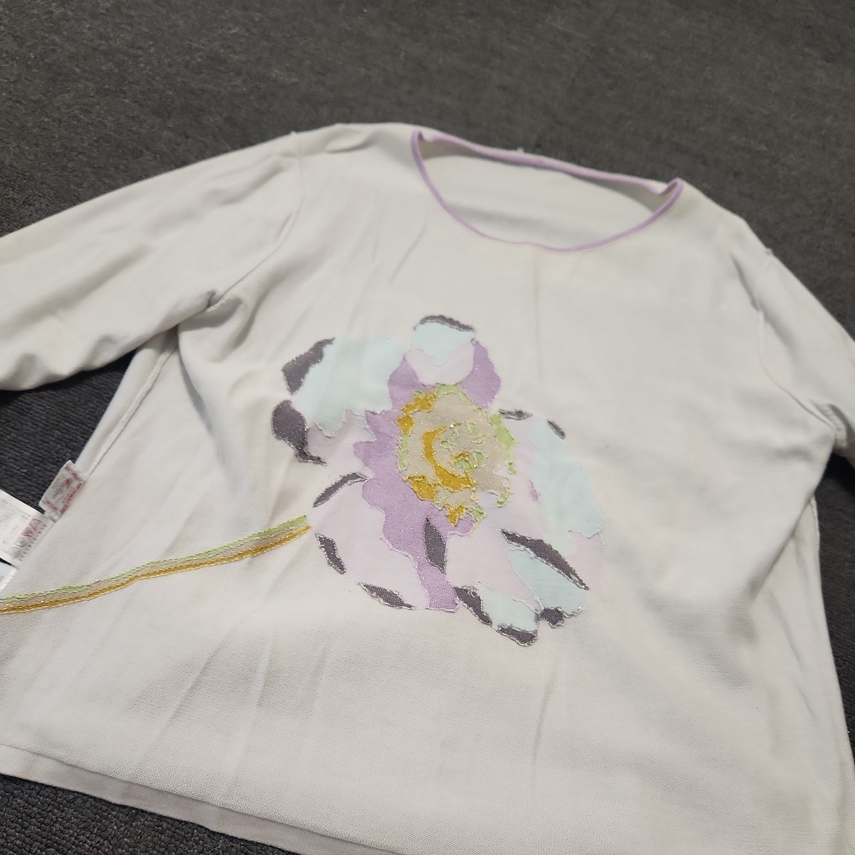 EL MIDAS エルミダ トップス Tシャツ 花　綿100%_画像4