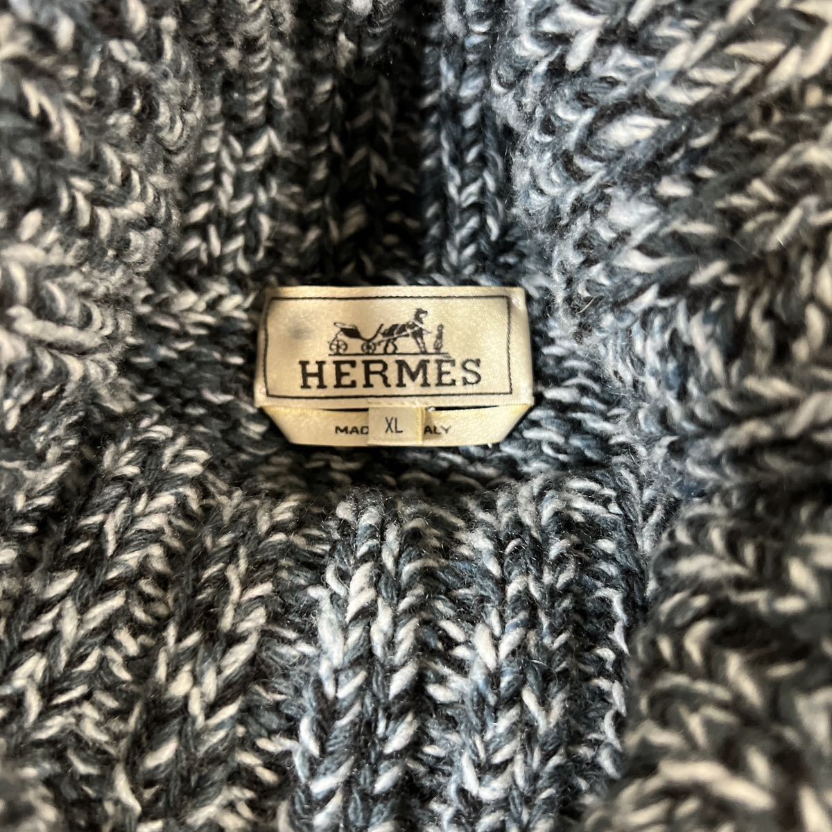 【極美品】HERMES エルメス 最高級 カシミア タートルネック セーター size XL メンズ_画像5