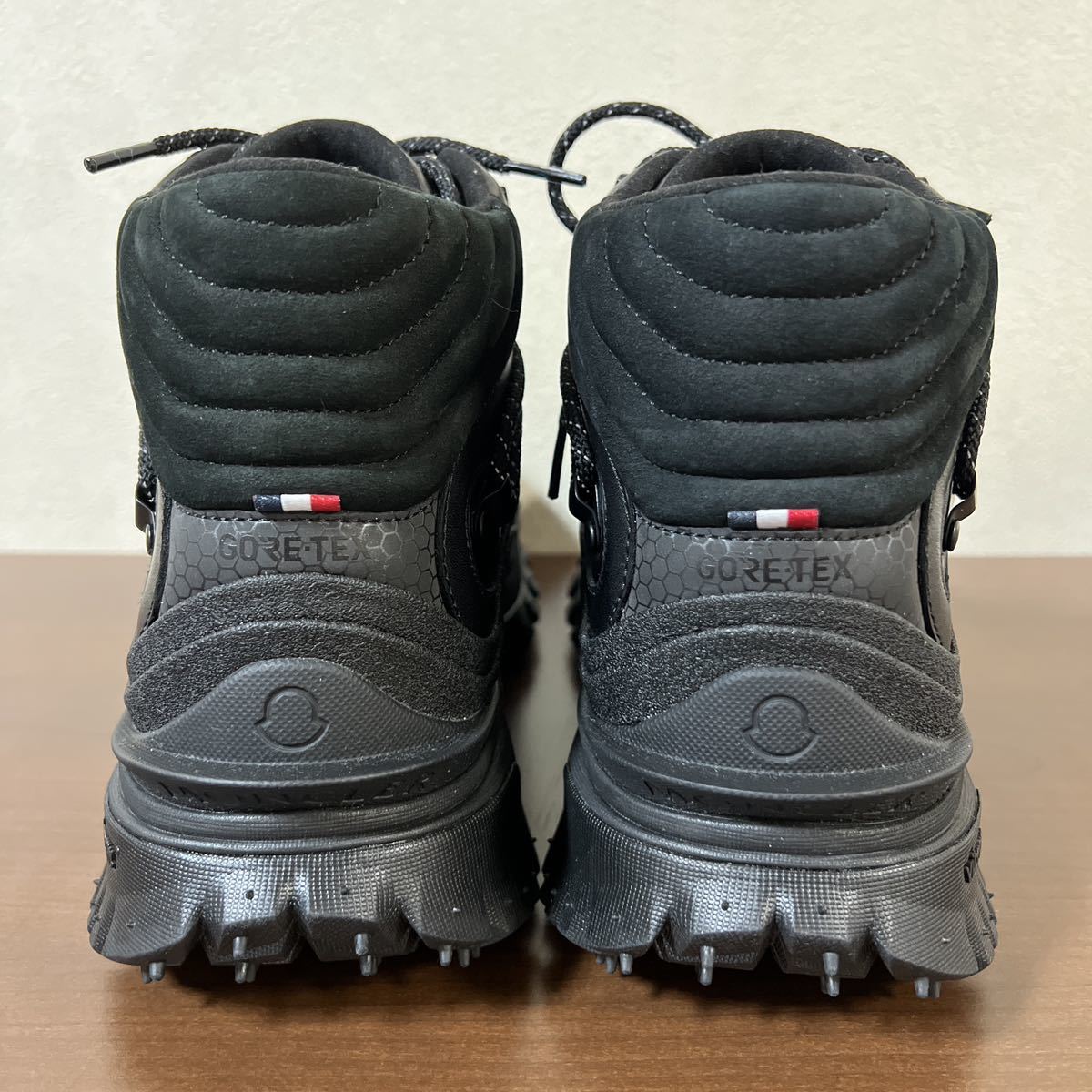 【新品】MONCLER モンクレール 現行品 TRAILGRIP HIGH GTX トレイルグリップ ハイカット スニーカー size 42 ブラック 定価13.9万円_画像6