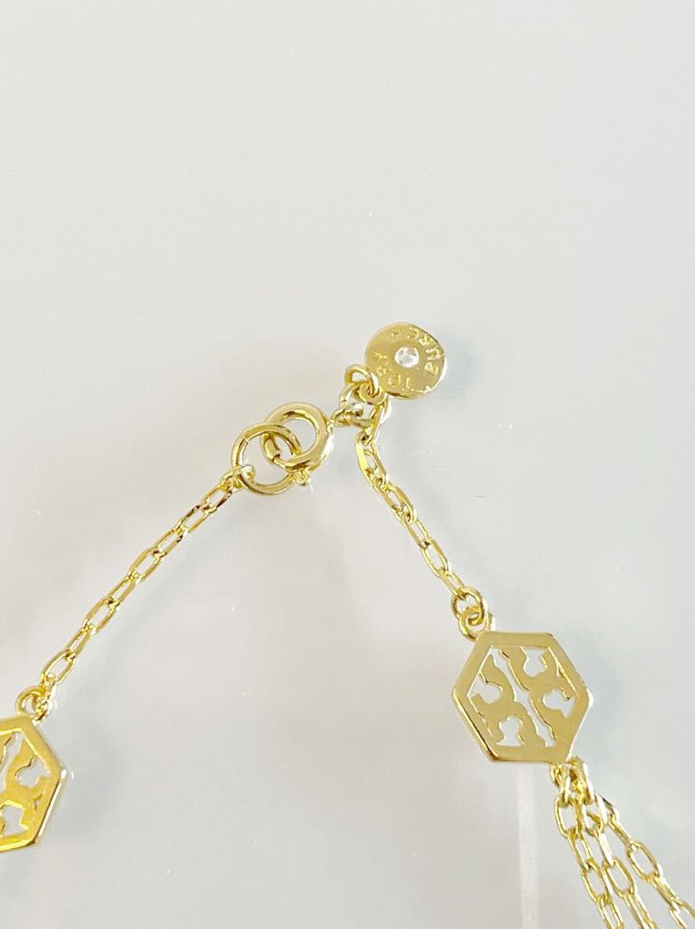 美品！トリーバーチ TORY BURCH 3連ネックレス ゴールドカラー_画像4