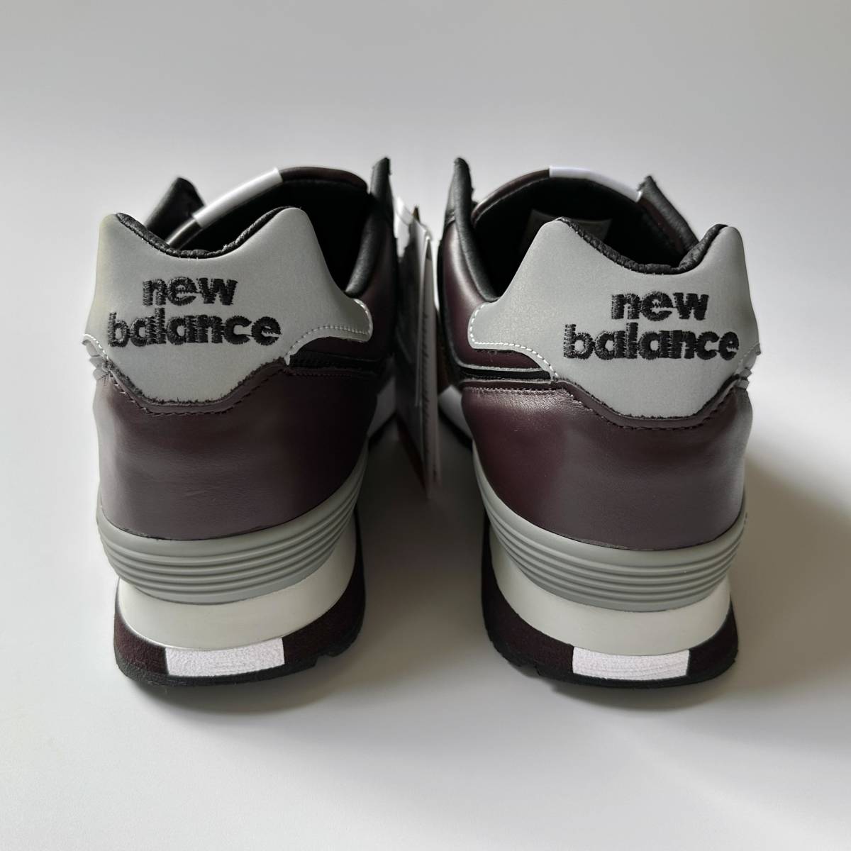 国内正規品 UK製 オールレザー New Balance OU576BKS US8 26cm ボルドー×グレー×ブラック M576LC CD USA製コードバン復刻 スニーカー_画像4