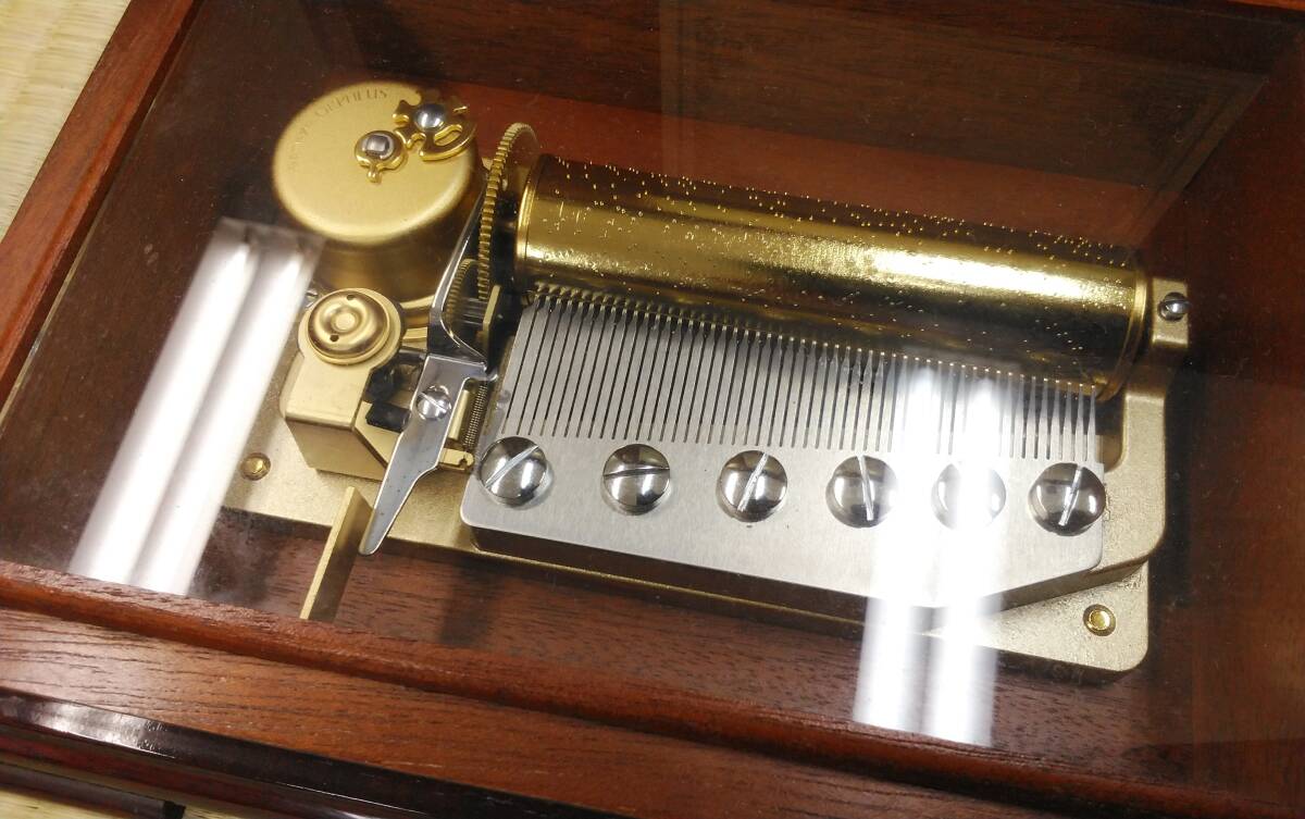 Sankyo ORPHEUS　サンキョー オルフェウス「愛の讃歌／エーデルワイス」50弁 マホガニー_画像6