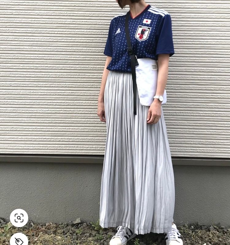 【cheek】ビンテージサテンプリーツスカート　グレー　Mサイズ