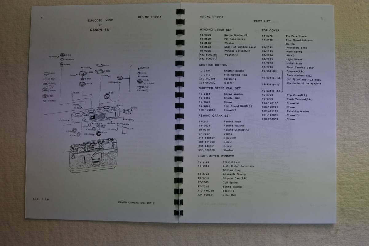 Canon 7-S REPAIR MANUAL