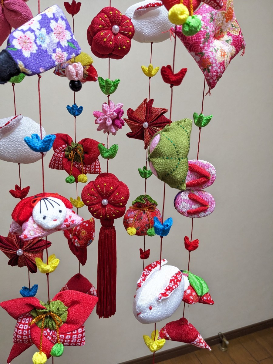  hanging weight ... hanging weight .. decoration Hinamatsuri hand made crepe-de-chine .