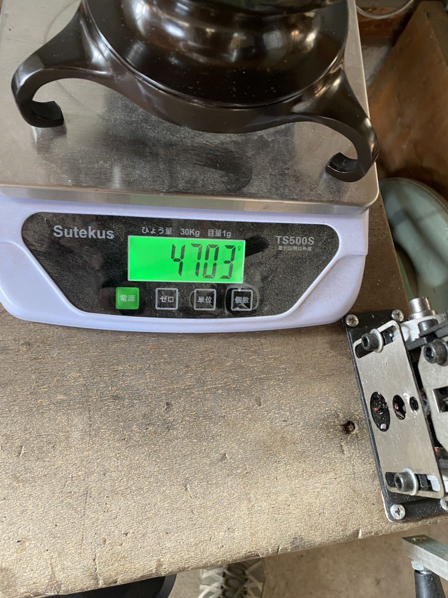 【送料無料】唐金製　薄瑞　未使用品　青銅　4.7kg