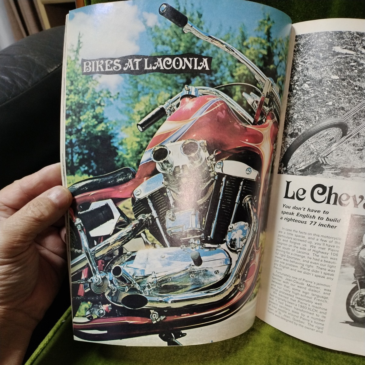 カスタムチョッパー custom chopper 1973年10月号　年式相応の痛みはあります　ビンテージ トライアンフ ナックル スポーツスター ショベル_画像8