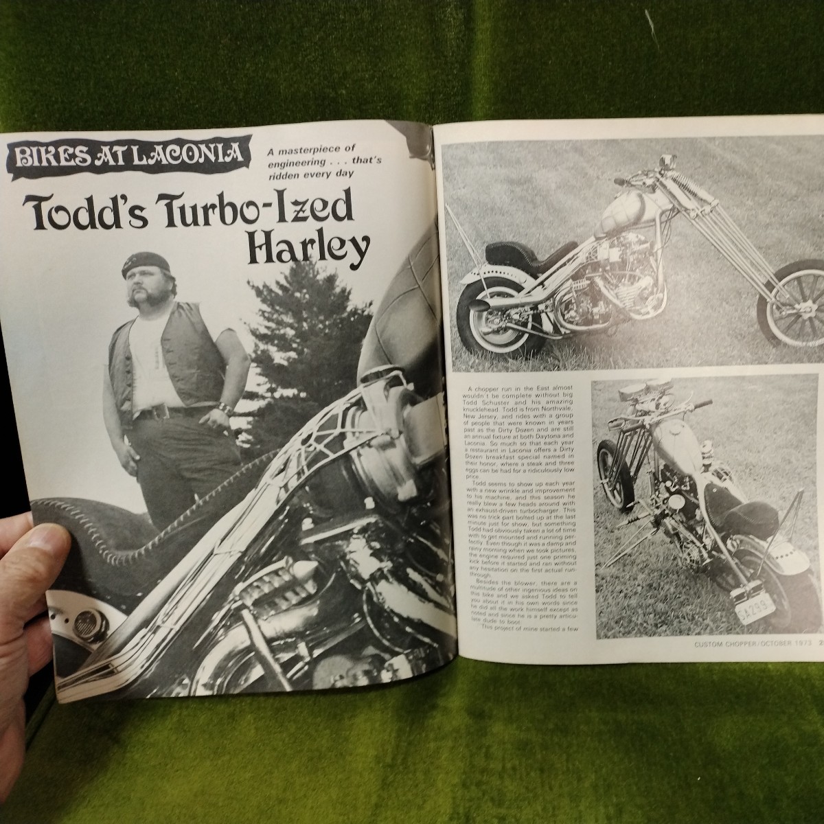 カスタムチョッパー custom chopper 1973年10月号　年式相応の痛みはあります　ビンテージ トライアンフ ナックル スポーツスター ショベル_画像4